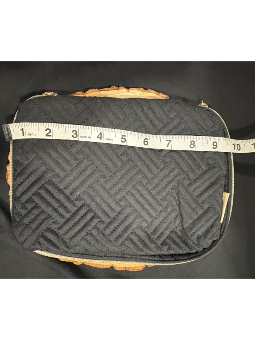 Bagsmart Quilted Black Travel Pouch Phone Cords or Makeup Brush Holder - Picture 8 of 9